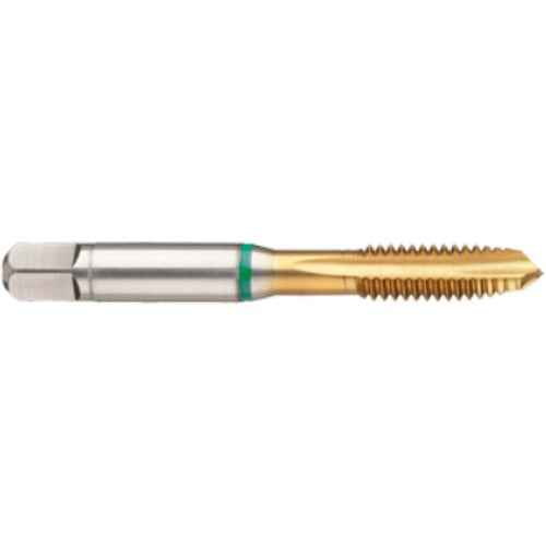 ‎12-24 3FL 2B Cobalt Spiral Point Plug Green Ring Tap-TiN - Americas Industrial Supply