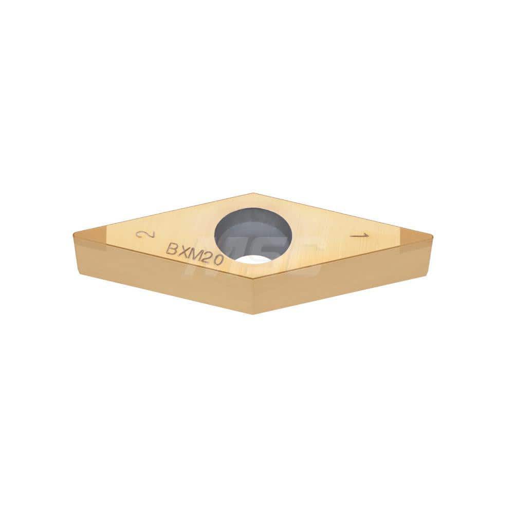 Turning Insert:  2QP-VBMW331 BX330,  Polycrystalline Cubic Boron Nitride Uncoated Finish,  Neutral,  3/8″ Inscribed Circle,  0.0160″ Corner Radius,  35.0 &deg N/A Diamond,  Series  VBMW