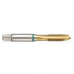 44028 2B 3-Flute Cobalt Green Ring Spiral Point Plug Tap-TiN - Americas Industrial Supply