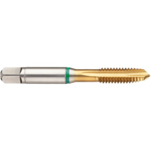 ‎8-36 3FL 2B Cobalt Spiral Point Plug Green Ring Tap-TiN - Americas Industrial Supply