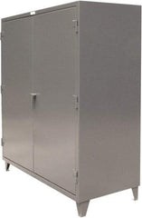 Strong Hold - 4 Shelf Locking Storage Cabinet - Steel, 72" Wide x 30" Deep x 78" High, Dark Gray - Americas Industrial Supply