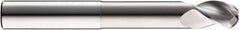 SGS - 3/4" Diam, 1" LOC, 3 Flute Solid Carbide Ball End Mill - Uncoated, Single End, 4" OAL, 3/4" Shank Diam, Spiral Flute - Americas Industrial Supply