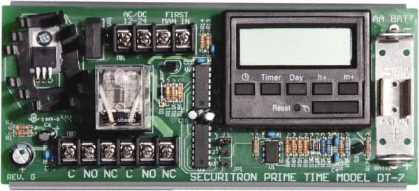 Securitron - 1 sec to 24 hr Digital Electrical Timer - 12 to 24 VDC/24 VAC, - Americas Industrial Supply