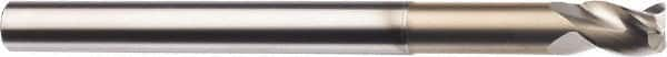 SGS - 3/4", 3 Flute, Single End, Solid Carbide, 0.19" Corner Radius End Mill - 6" OAL, 38° Helix, Right Hand Flute, 1" LOC, Right Hand Cut, 3-3/8" Extended Reach - Americas Industrial Supply