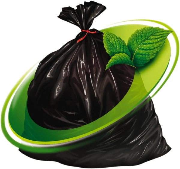 Mint-X - 1.3 mil Thick, Rodent Repellent Trash Bags - Linear Low-Density Polyethylene (LLDPE), Flat Pack Dispenser, 43" Wide x 47" High, Black - Americas Industrial Supply