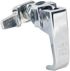 Made in USA - 2-1/4" Long x 3/4" Wide x 2.78" High, Lift & Turn Compression Latch - Zinc Plated Steel, with Polished Chrome Finish - Americas Industrial Supply