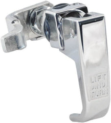 Made in USA - 2-1/4" Long x 3/4" Wide x 2.78" High, Lift & Turn Compression Latch - Zinc Plated Steel, with Polished Chrome Finish - Americas Industrial Supply
