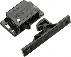 Made in USA - 2.83" Long x 0.67" Wide x 1.05" High, Grabber Catch Latch - Plastic, with Black Finish - Americas Industrial Supply