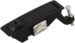 Made in USA - 4.29" Long x 1.61" Wide x 3.31" High, Lever Latch - Zinc Plated Steel, with Black Powder Coat Finish - Americas Industrial Supply