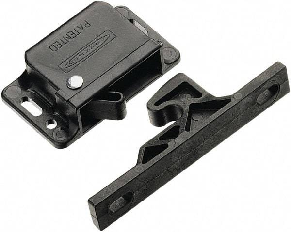 Made in USA - 2.83" Long x 0.67" Wide x 1.05" High, Grabber Catch Latch - Plastic, with Black Finish - Americas Industrial Supply