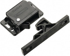 Made in USA - 2.83" Long x 0.67" Wide x 1.05" High, Grabber Catch Latch - Plastic, with Black Finish - Americas Industrial Supply