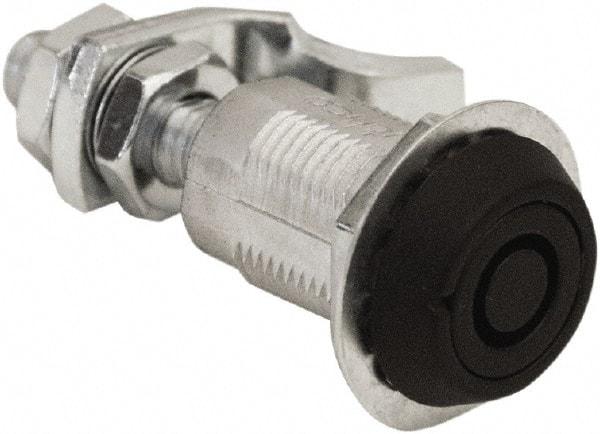 Made in USA - 2.77" Long x 1.13" Wide x 1/4" High, Compression Latch - Zinc Plated Steel, with Black Powder Coat Finish - Americas Industrial Supply