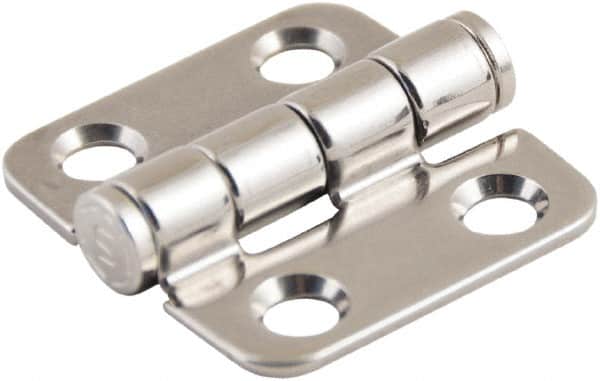 Made in USA - 1-1/2" Long x 1-1/2" Wide, Cabinet Hinge - 316 Stainless Steel, High Gloss Finish - Americas Industrial Supply