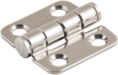Made in USA - 1-1/2" Long x 1-1/2" Wide, Cabinet Hinge - 316 Stainless Steel, High Gloss Finish - Americas Industrial Supply