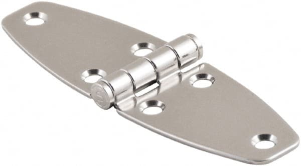Made in USA - 4.02" Long x 4.65" Wide, Cabinet Hinge - 316 Stainless Steel, High Gloss Finish - Americas Industrial Supply