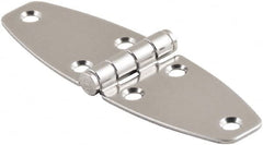 Made in USA - 4.02" Long x 4.65" Wide, Cabinet Hinge - 316 Stainless Steel, High Gloss Finish - Americas Industrial Supply