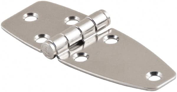 Made in USA - 3.22" Long x 3.86" Wide, Cabinet Hinge - 316 Stainless Steel, High Gloss Finish - Americas Industrial Supply