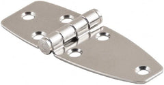 Made in USA - 3.22" Long x 3.86" Wide, Cabinet Hinge - 316 Stainless Steel, High Gloss Finish - Americas Industrial Supply
