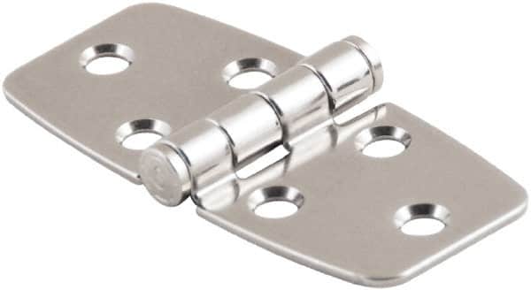 Made in USA - 2.44" Long x 3.07" Wide, Cabinet Hinge - 316 Stainless Steel, High Gloss Finish - Americas Industrial Supply