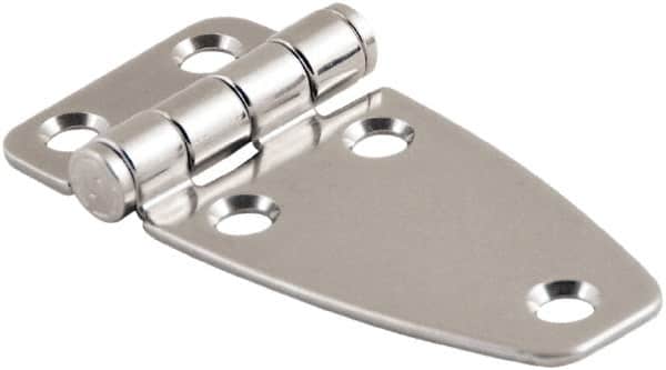 Made in USA - 2.52" Long x 3.07" Wide, Cabinet Hinge - 316 Stainless Steel, High Gloss Finish - Americas Industrial Supply