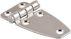 Made in USA - 2.52" Long x 3.07" Wide, Cabinet Hinge - 316 Stainless Steel, High Gloss Finish - Americas Industrial Supply