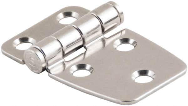 Made in USA - 1.73" Long x 2.28" Wide, Cabinet Hinge - 316 Stainless Steel, High Gloss Finish - Americas Industrial Supply