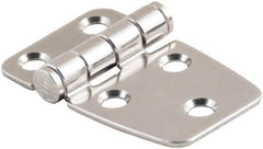 Made in USA - 1.73" Long x 2.28" Wide, Cabinet Hinge - 316 Stainless Steel, High Gloss Finish - Americas Industrial Supply