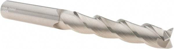 SGS - 5/8", 3-1/4" LOC, 5/8" Shank Diam, 6" OAL, 3 Flute, Solid Carbide Square End Mill - Single End, TiB2 Finish, Spiral Flute, 38° Helix, Centercutting, Right Hand Cut, Right Hand Flute, Series 43 - Americas Industrial Supply