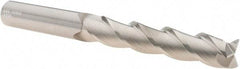 SGS - 5/8", 3-1/4" LOC, 5/8" Shank Diam, 6" OAL, 3 Flute, Solid Carbide Square End Mill - Single End, TiB2 Finish, Spiral Flute, 38° Helix, Centercutting, Right Hand Cut, Right Hand Flute, Series 43 - Americas Industrial Supply
