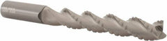 SGS - 5/8" Diam, Coarse Pitch, 3-3/4" LOC, 3 Flute Solid Carbide 0.03" Corner Radius Roughing End Mill - TiB2 Finish, 6" OAL, 5/8" Shank Diam, Single End, Centercutting, 38° Helix - Americas Industrial Supply