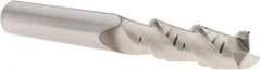 SGS - 1/2" Diam, Coarse Pitch, 1-5/8" LOC, 3 Flute Solid Carbide 0.03" Corner Radius Roughing End Mill - TiB2 Finish, 4" OAL, 1/2" Shank Diam, Single End, Centercutting, 38° Helix - Americas Industrial Supply