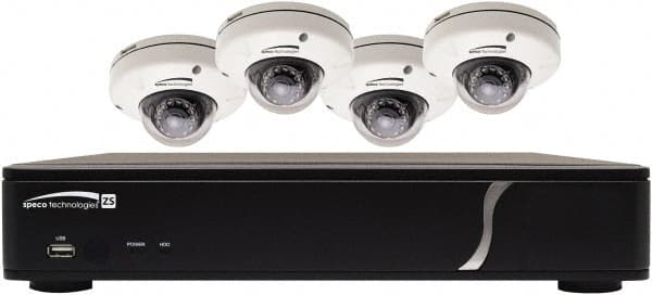Speco - Security Camera Recorders Type: 4 Channel Plug & Play Network Video Recorder and IP Camera Kit Hard Drive Size: 1 TB - Americas Industrial Supply