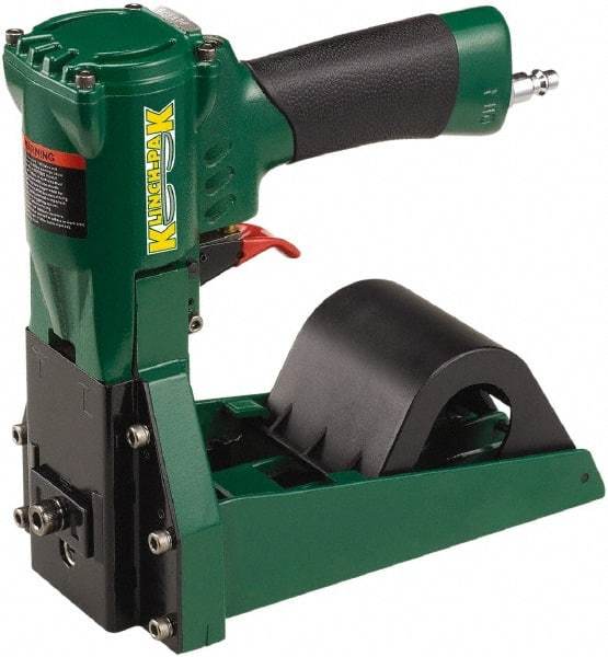 Klinch-Pak - Pneumatic Staple Gun - 1-1/4" Staples, 1000 Lb Capacity, Green, Aluminum - Americas Industrial Supply