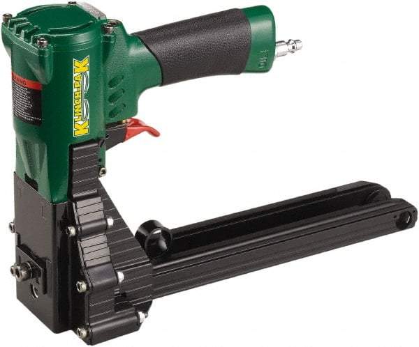 Klinch-Pak - Pneumatic Staple Gun - 1-3/8" Staples, 100 Lb Capacity, Green, Aluminum - Americas Industrial Supply