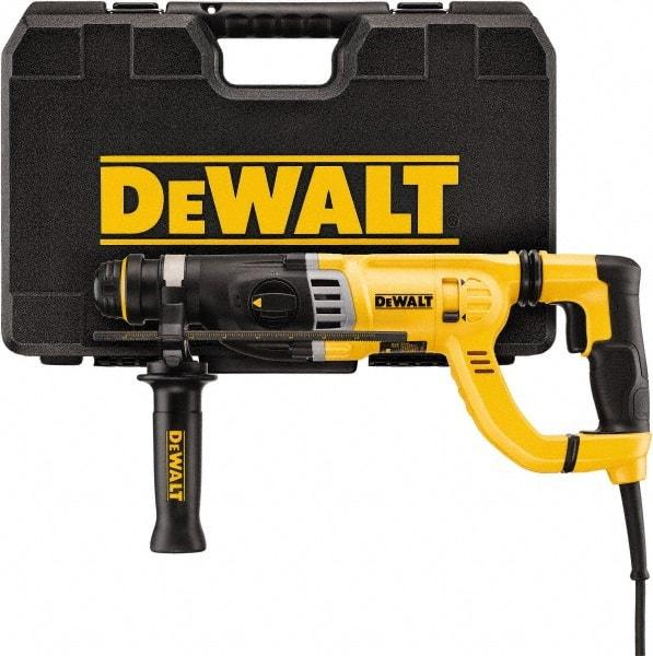 DeWALT - 120 Volt 1-1/8" SDS Chuck Electric Rotary Hammer - 0 to 5,350 BPM, 0 to 1,450 RPM, Reversible, D-Handle - Americas Industrial Supply