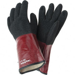 HexArmor - Chemical Resistant Gloves - GNTLET BLK/RED XL 1PR TEXTURD PVC CHEM RES GLV - Americas Industrial Supply