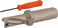 Hertel - 1-5/8" Max Drill Depth, 2xD, 13/16" Diam, Indexable Insert Drill - 2 Inserts, 1" Shank Diam, Straight Shank - Americas Industrial Supply