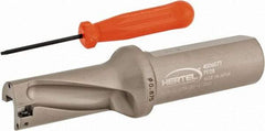Hertel - 1-3/4" Max Drill Depth, 2xD, 7/8" Diam, Indexable Insert Drill - 2 Inserts, 1" Shank Diam, Straight Shank - Americas Industrial Supply