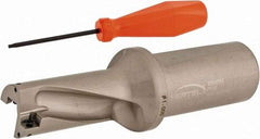 Hertel - 2" Max Drill Depth, 2xD, 1" Diam, Indexable Insert Drill - 2 Inserts, 1-1/4" Shank Diam, Straight Shank - Americas Industrial Supply