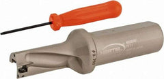 Hertel - 1-1/2" Max Drill Depth, 2xD, 3/4" Diam, Indexable Insert Drill - 2 Inserts, 1" Shank Diam, Straight Shank - Americas Industrial Supply