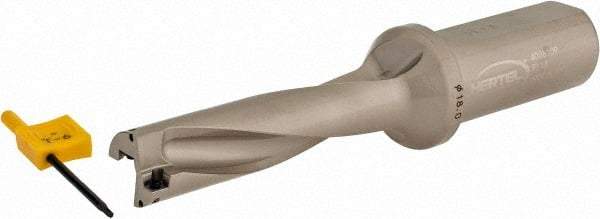 Hertel - 2.8346" Max Drill Depth, 4xD, 0.7087" Diam, Indexable Insert Drill - 2 Inserts, 63/64" Shank Diam, Straight Shank - Americas Industrial Supply