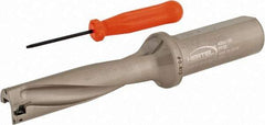 Hertel - 3-1/4" Max Drill Depth, 4xD, 13/16" Diam, Indexable Insert Drill - 2 Inserts, 1" Shank Diam, Straight Shank - Americas Industrial Supply