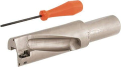 Hertel - 3-7/8" Max Drill Depth, 2xD, 1-15/16" Diam, Indexable Insert Drill - 2 Inserts, 1-1/2" Shank Diam, Straight Shank - Americas Industrial Supply