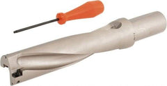 Hertel - 7" Max Drill Depth, 4xD, 1-3/4" Diam, Indexable Insert Drill - 2 Inserts, 1-1/2" Shank Diam, Straight Shank - Americas Industrial Supply