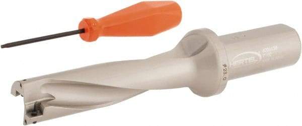 Hertel - 3.622" Max Drill Depth, 4xD, 0.9055" Diam, Indexable Insert Drill - 2 Inserts, 63/64" Shank Diam, Straight Shank - Americas Industrial Supply