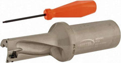 Hertel - 1-7/8" Max Drill Depth, 2xD, 15/16" Diam, Indexable Insert Drill - 2 Inserts, 1-1/4" Shank Diam, Straight Shank - Americas Industrial Supply