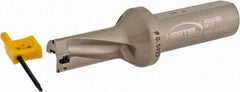Hertel - 1-3/16" Max Drill Depth, 2xD, 19/32" Diam, Indexable Insert Drill - 2 Inserts, 3/4" Shank Diam, Straight Shank - Americas Industrial Supply