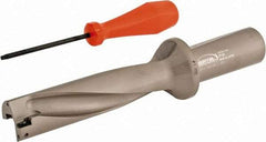 Hertel - 5" Max Drill Depth, 4xD, 1-1/4" Diam, Indexable Insert Drill - 2 Inserts, 1-1/4" Shank Diam, Straight Shank - Americas Industrial Supply