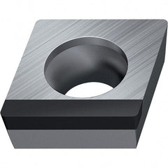 Walter - CCGW FSR-9 Grade WDN10 Turning Insert - Polycrystaline Diamond Finish, 80° Rhombic, 9.53mm Inscr Circle, 3.97mm Thick, 0.4mm Corner Radius - Americas Industrial Supply