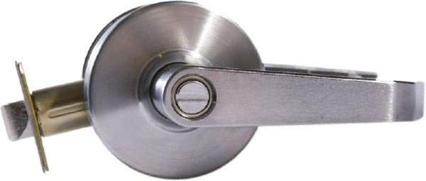 Arrow Lock - Entry Lever Lockset - 2-3/4" Back Set, Steel, Brushed Chrome Finish - Americas Industrial Supply